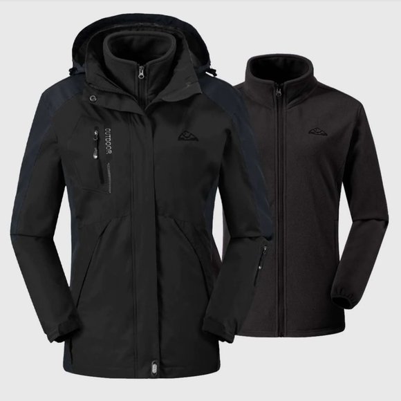 TBMPOY | 3-in-1 Waterproof Snowboarding/Skiing Jacket w/ Fleece Inner Layer - Picture 1 of 12